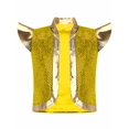 thumbnail image 3 of Moggemol Gilet Prince Garçon Design Arabe à Sequins Ouvert devant avec Manches Courtes Or 6, 3 of 6