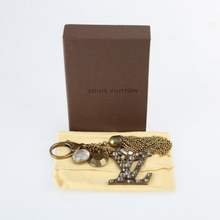 Authenticated used Louis Vuitton Louis Vuitton Bijou Sack Calypse Key Holder M65724 Metal Rhinestone Vintage Gold LV Logo, Adult Unisex, Size: (Hxwxd)