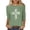 Green, variant on Women's Cute Easter Cross Blouse - 3/4 Sleeve Round Neck Loose Fit Casual Summer Tops T-Shirts Easter Cross Tee