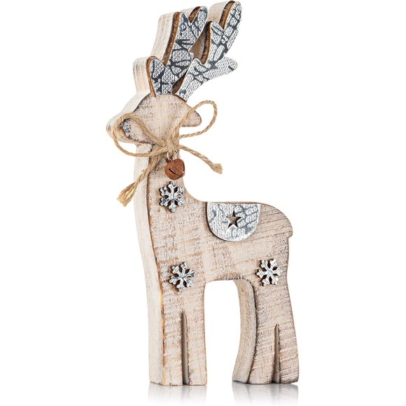 Zilo Nouveautés Décor de Renne / Présentoir de Vacances Cerf pour Manteau de Noël, Centre de Table Ou Cadeau de Noël (Petit)