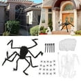 thumbnail image 4 of Spider Web Decoration, Cotton Halloween Spider Web Easy To Fasten  Look Durable With Ground Nails For Christmas, 4 of 7