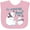 AD-Pink, variant on Inktastic My Godfather Loves Me Cute Polar Bears Boys or Girls Baby Bib