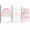 Pink Nursery Art, variant on 3Pcs Pink Nursery Canvas Wall Art Rainbow Poster Kids Bedroom Baby Girls Toddler Pastel Wall Decor Prints Sun Boho Pink Sunshine Painting for Classroom School Nursery Decoration 12x16in