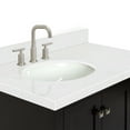 thumbnail image 5 of Ariel Cambridge 36 Inch Single Left Offset Oval Sink Bathroom Vanity With Carrara White Quartz Countertop 1.5 Edge In Espresso, 5 of 10