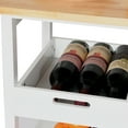 thumbnail image 6 of Dextrus Kitchen Island Cart with Drawer, 3 Tier Kitchen Storage Cart with Storage Shelves, White, 6 of 8