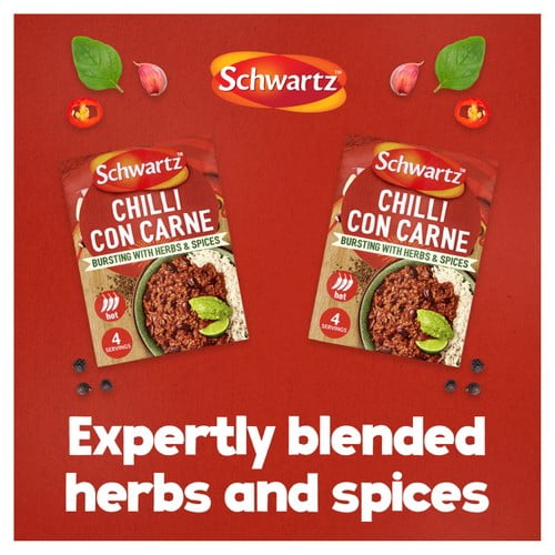 Schwartz Chilli Con Carne Mix 41g, British Import (Pack of 2)