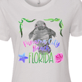 thumbnail image 4 of Inktastic Panama City Beach Florida Cute Swimming Manatee Women's T-Shirt, 4 of 5