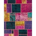 thumbnail image 1 of Ahgly Company Indoor Rectangle Abstract Mauve Taupe Purple Patchwork Area Rugs, 2' x 4', 1 of 6