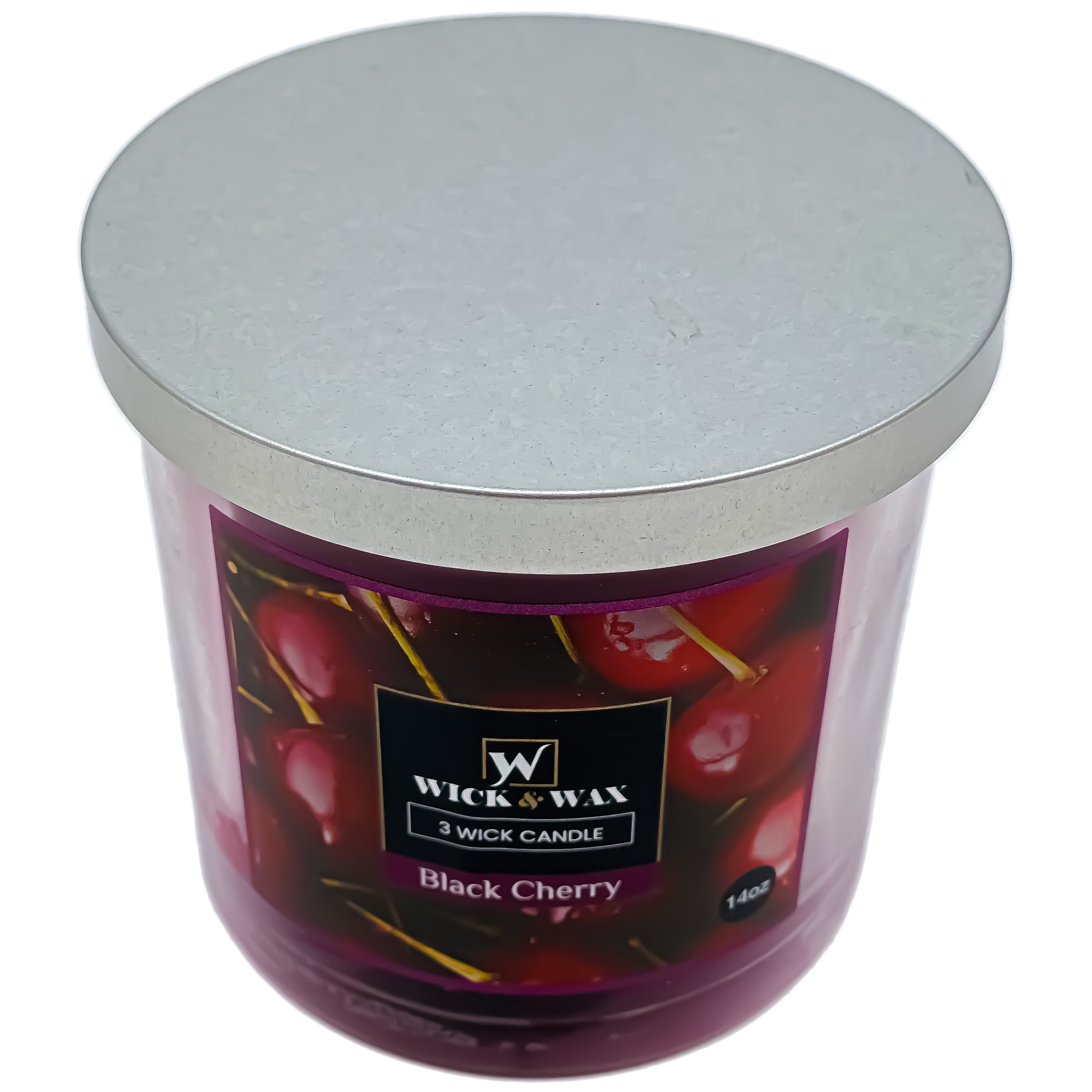 VeZee's 3 Wick 14 oz Black Cherry Scented Jar Candles by Wick & Wax, Lift your spirits with the refreshing, pleasant fragrance:2 Jars