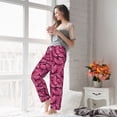 thumbnail image 4 of Uemuo Pink Butterfly Pattern Women's Wide Leg Palazzo Lounge Pants with Pockets Light Weight Loose Comfy Casual Pajama Pants-Large, 4 of 9