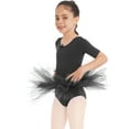 thumbnail image 3 of CHICTRY Kids Girls Gymnastics Ballet Leotard Dress Tulle Ballet Dance Tutu Skirt with Built-in Briefs Dance Outfit Black 7-8, 3 of 7