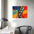 thumbnail image 3 of COMIO Retro Art Painting Abstract Microphone Music Poster - Home Bedroom Living Room Wall Canvas Picture P Canvas Painting Posters And Prints Wall Art Pictures for Living Room Bedroom Decor, 3 of 4