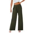 thumbnail image 1 of Women Casual Knitted Ribbed Hight Waist Solid Color Long Pants Trousers With Pockets Sweat Pants for Women Short Pants for Women Casual Summer Combo Womens Casual Pants Drawstring Womens Clothes for, 1 of 6