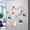 A, variant on 2Pcs Refrigerator Magnets Flower Heart Resin Fridge Magnet Set - Colorful Decorative Magnets for Whiteboard Kitchen Home Office