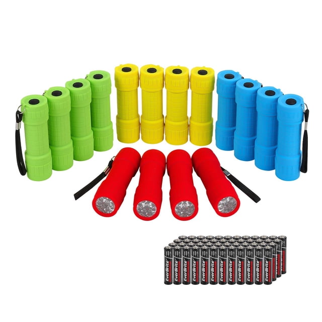Linterna EverBrite Mini LED, paquete de 16 con 48 pilas AAA