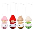 thumbnail image 1 of Paquete de 4 campanas de árbol de Navidad colgantes de muñecas decoraciones colgantes gorro de tejer de año nuevo colorido decorativo hogar manualidades Inevent HA009399-00, 1 of 7