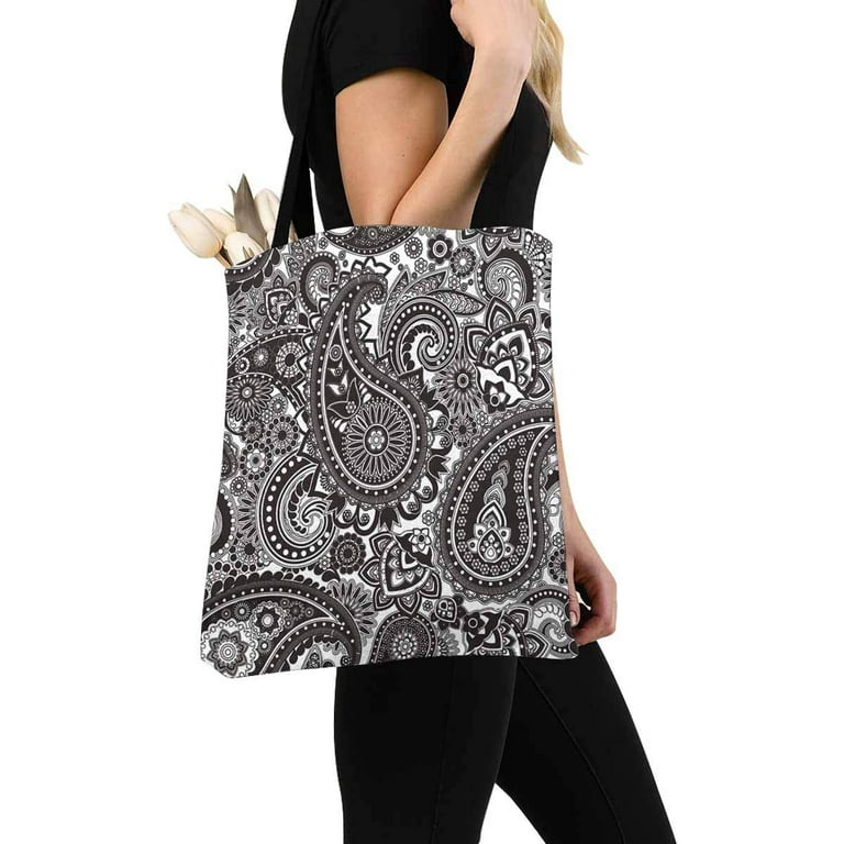 paisley-print tote bag