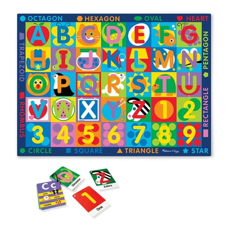Melissa & Doug Jumbo ABC-123 Rug (58 x 79 inches – 36 Game Cards)