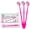 Pink, variant on Disposable Dental Mirrors with Spatula Handle, Individually Wrapped, 100 Pack – White