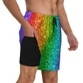 thumbnail image 6 of Rocae Glitter Rainbow for Men's Swim Trunks Quick Dry With Two Side Pockets and One Lined Patch PocketSmall, 6 of 9