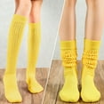 thumbnail image 3 of 3 Pairs Women's Slouch Socks Cotton Knit Knee High Tube Scrunch Sock Size 6-11, 3 of 7