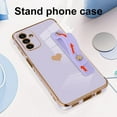 thumbnail image 4 of for Samsung Galaxy A14 5G Case Purple Love Hearts Design for Women Girl Men, Luxury Plating with Strap Stand Full Camera Lens Protection Bumper for Galaxy A14 5G, 4 of 12