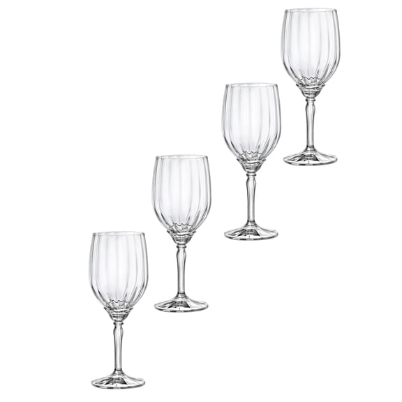 Bormioli Rocco Florian 12.8 oz. White Wine and Spritz Glasses, Clear, Set of 4