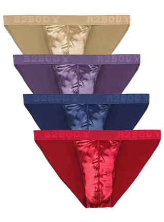 Men's Ice Silk Cool Thongs Underwear Sexy Low - Temu Canada