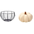 thumbnail image 1 of Cesta De Alambre Para Guardar Huevos, Cesta Tejida De Alambre De Hierro, Cesta Rústica Para Frutas Y Verduras, Para Encimera De Cocina, Baño, Verduras, Almohadas De Calabaza De Halloween,, 1 of 8