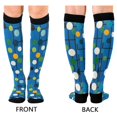 thumbnail image 4 of FORMRS Womens Knee High Socks Casual Long Thick Travel Daily Wear, 2 Pairs, Blue Abstract, 4 of 6