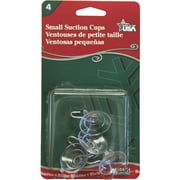 Adams 7500-77-1043 Small Suction Cup Hooks Clear Rubber 4pc