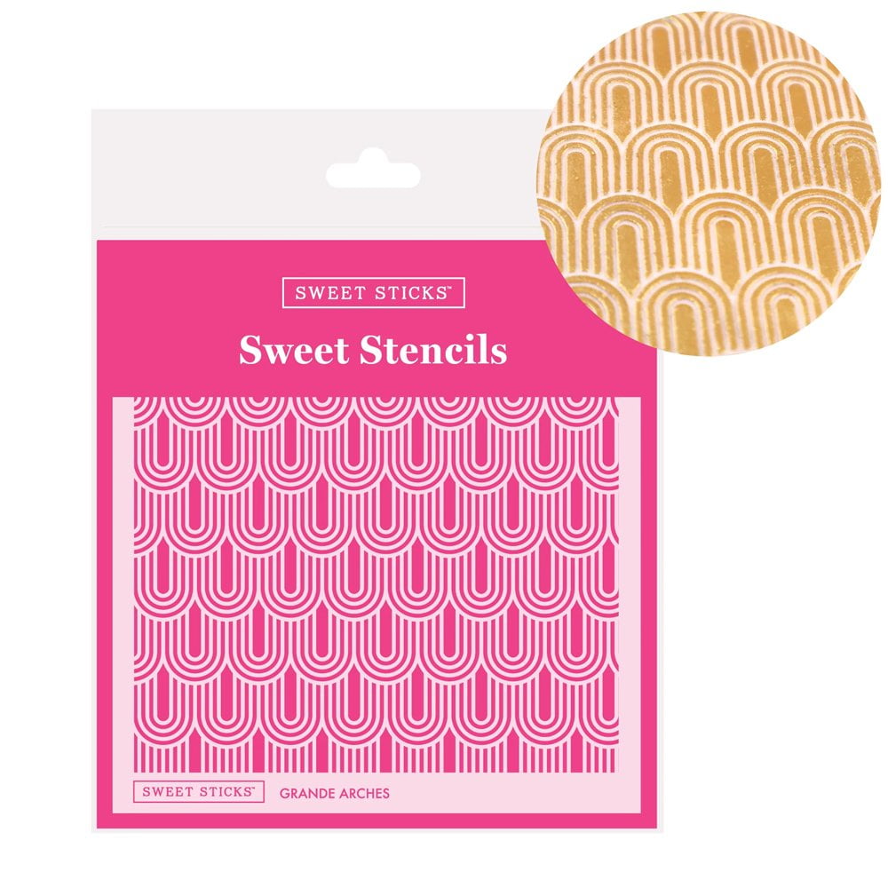 Sweet Sticks CookieandCupcake FoodDecorating Stencil, Grande Arches