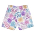 thumbnail image 2 of Kids' Beach Pants Comfortable Swim Trunks Pink and Purple Flowers Shorts for Pool Vacation and Lounge Wear 5T, 2 of 8