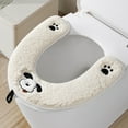 thumbnail image 2 of YiJuHui 3pcs Heated Toilet Seat Cover with Handle, Soft Washable Knitted Fabric, Universal Fit for Elongated Toilet, Winter Warm Bathroom Comfort A, 2 of 4