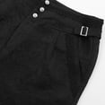 thumbnail image 4 of Pantalones largos para hombre, estilo casual, con bolsillos, botones y cremallera, estilo vintage, de poliéster., 4 of 6