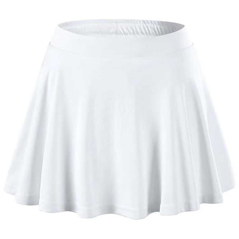Xtra Cute Girls Dresses Kids Girls Summer Solid Casual High Waist Stretchy Flared Pleated Skater Mini Skirts Girls Skirt White 15 Years-16 Years,