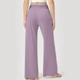 thumbnail image 6 of FNFYFH Women's Wide Leg Pants High Waisted Breathable Drawstring Lounge Pants Lightweight Soft Flowy Workout Yoga Pants, 6 of 8