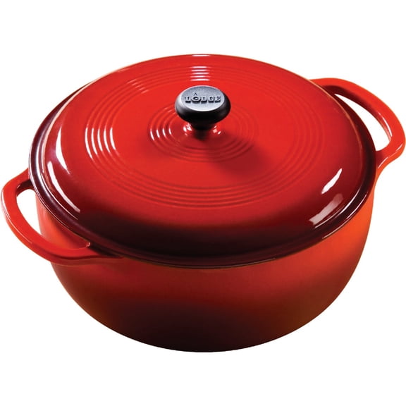 Lodge Mfg Co Lodge 6 Qt Porcelain Enamel Coated Cast Iron Dutch Oven - Single Pack