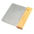 thumbnail image 2 of Raspador de acero inoxidable para cocina, herramientas de repostería para hornear, mango de madera, espátula para masa, cortador, herramienta de corte para hornear, 1 ud., 2 of 7