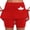 Red, variant on WIZUTIZ Skorts for Women Casual Summer Workout Soft Leisure Skinny Flowy Skorts Smocked Spandex Elastic High Rise Inner Shorts Skirt Maple Leaf Floral Print Mini Skirt Date Red