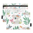thumbnail image 2 of 2 Pack Pencil Pouch for 3 Ring Binder Smooth Zipper Folders with Pockets Clear Window Pencil Case Cute Koala and Butterfly, 2 of 6