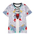thumbnail image 1 of Choses Étranges Hellfire Club Imprimé Col Rond T-shirts à Manches Courtes Tee-Shirts, 1 of 3
