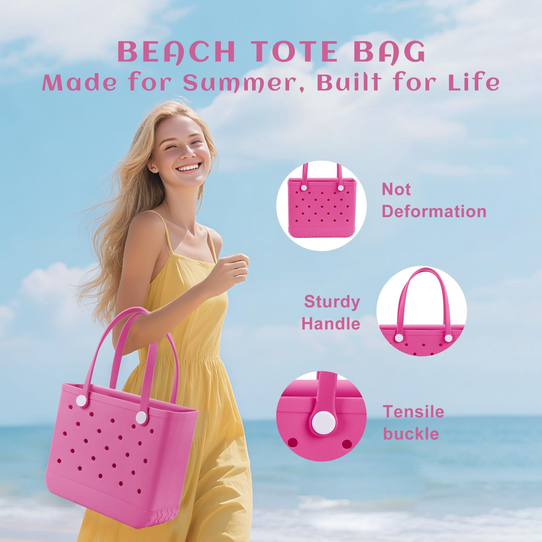 ROVTIULI Women's waterproof handbag, suitable for beach, travel, and leisure