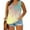 Light Blue, variant on Pincandy Plus Size Tunic Tops for Women Sexy Round-Neck Blouse Printing Lace Casual Loose Summer Sleeveless Tank,Navy,5XL