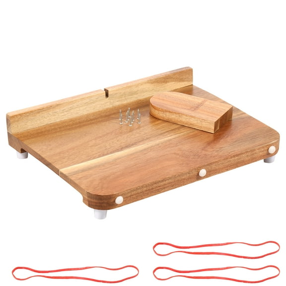 Ikoopy Wooden Adaptive Cutting Board With Spike Smooth Surface Handicapped Kitchen Board With Anti Slip Bottom for Vegetable Fruit Meat