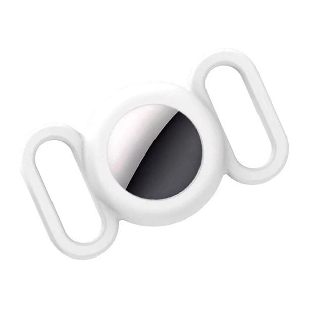Inteprter Soporte de silicona Funda protectora resistente al agua Suave para la piel Pet Loops Kids Tracker Cover Reemplazo para AitTag Electrónica Blanco