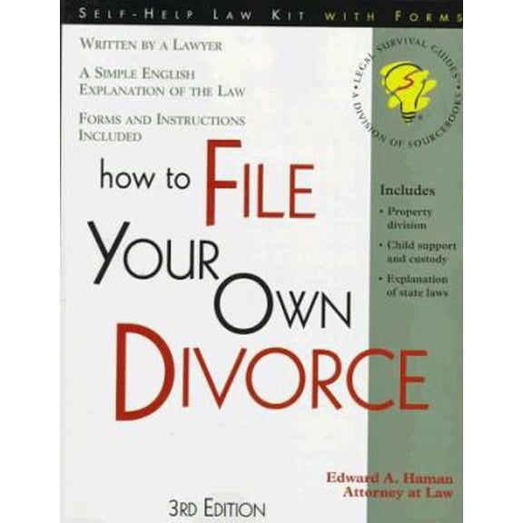 Pre-Owned How to File Your Own Divorce: With Forms (Self-Help Law Kit With Forms) (Paperback) 1570712247 9781570712241