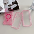 thumbnail image 3 of Allytechgroup Clear Phone Case for Apple iPhone 14 Pro Max, Shockproof TPU & PC iPhone 14 Pro Max Cover Anti-Scratch Transparent iPhone 14 Pro Max Case Compatible with MagSafe Accessories,Pink, 3 of 8