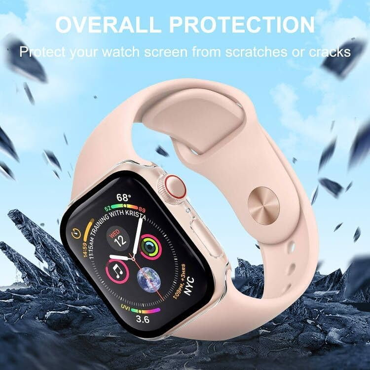 Smiling 2 pack Case Built in Tempered Glass Screen Protector Compatible with Apple Watch Series 9 2023 Series 8 Series 7 45mm Hard PC Case with Screen Protector Overall Protective Cov Walmart