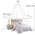 thumbnail image 4 of Mosquito Net Bed Canopy Princess Dome Polyester Mosquito Net with Lace Decoration Breathable Anti-Mosquito for Bedroom White, 4 of 8